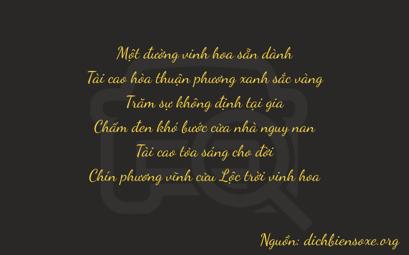 Thơ dịch biển số xe 13239