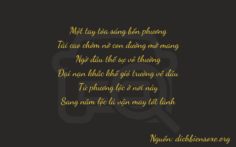 Thơ dịch biển số xe 13245