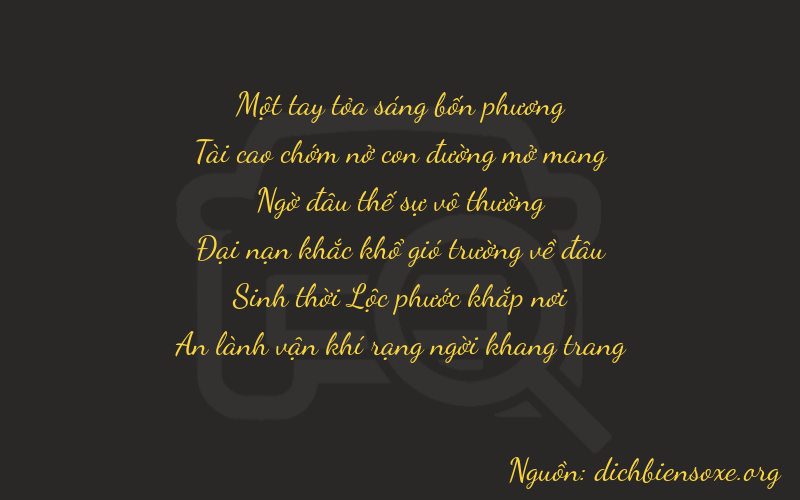 Thơ dịch biển số xe 13254