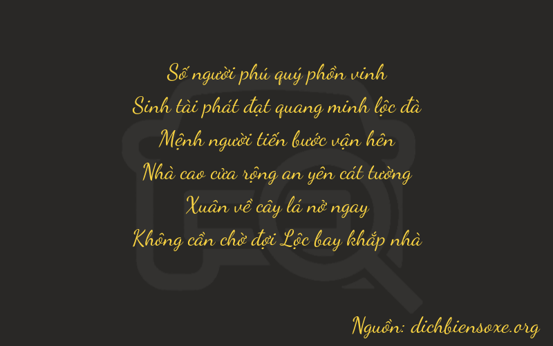 Thơ dịch biển số xe 13260