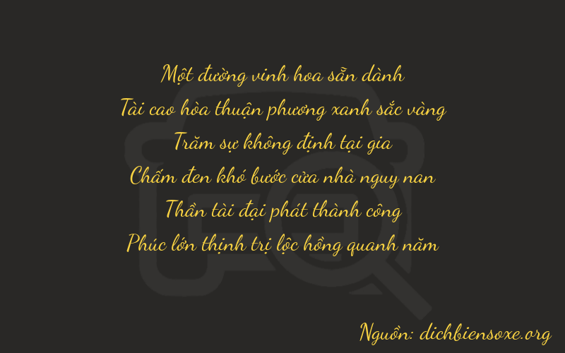 Thơ dịch biển số xe 13266