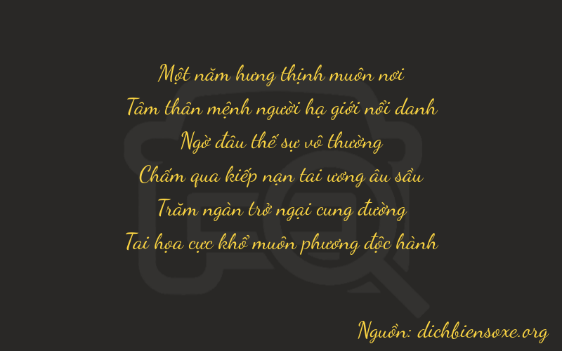 Thơ dịch biển số xe 13271