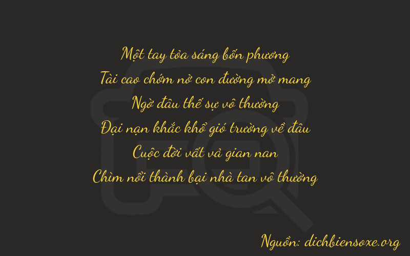 Thơ dịch biển số xe 13272
