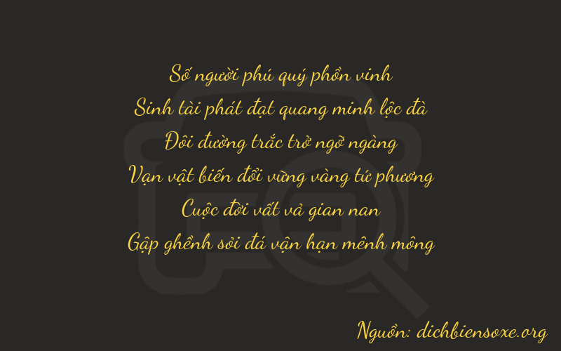 Thơ dịch biển số xe 13278