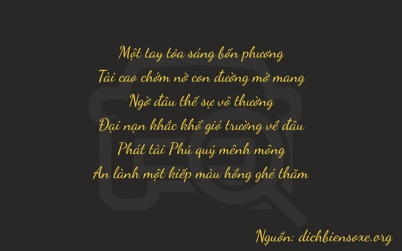 Thơ dịch biển số xe 13281