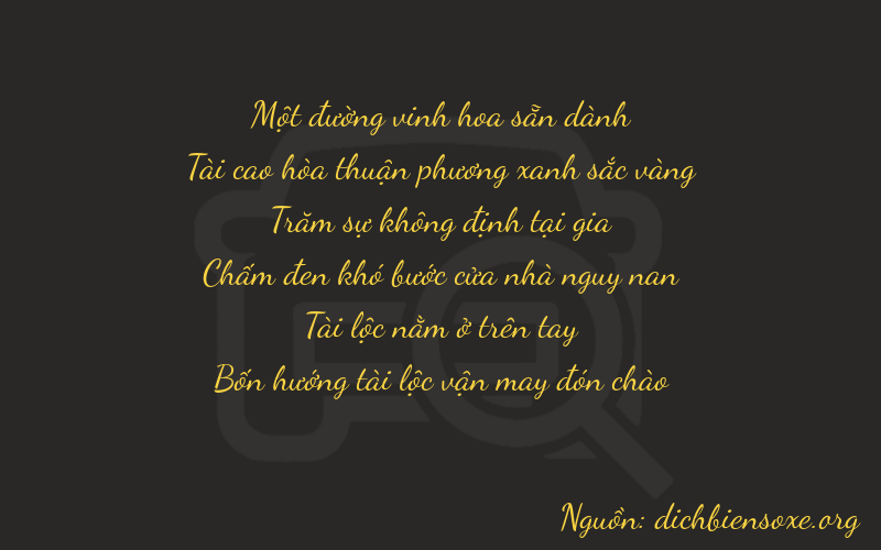 Thơ dịch biển số xe 13284