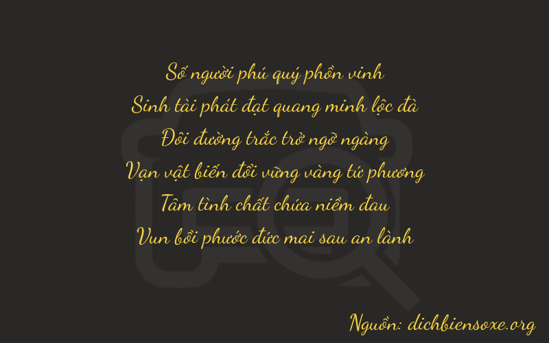 Thơ dịch biển số xe 13287