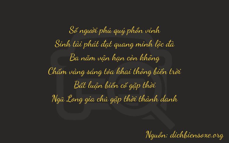 Thơ dịch biển số xe 13305