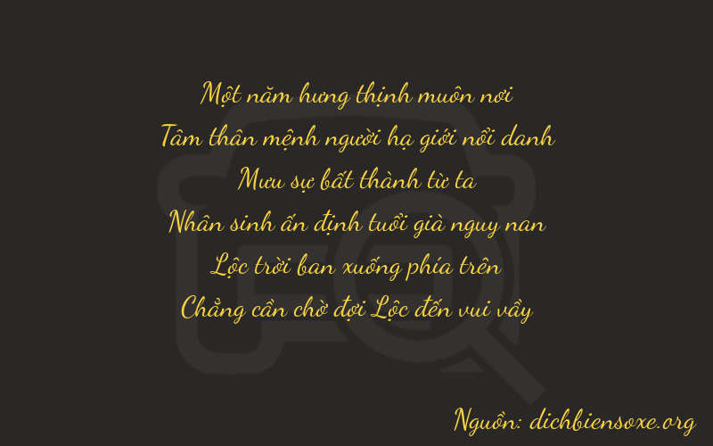 Thơ dịch biển số xe 13460