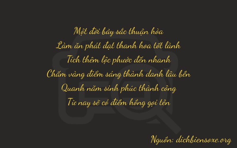Thơ dịch biển số xe 16655