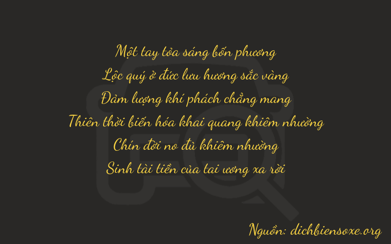 Thơ dịch biển số xe 16695
