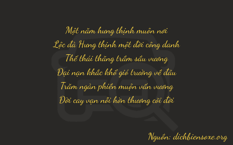 Thơ dịch biển số xe 16757