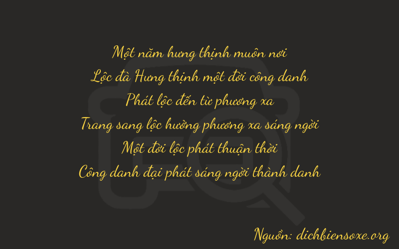 Thơ dịch biển số xe 16811