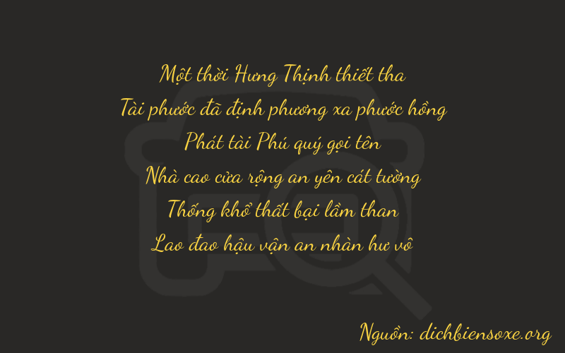 Thơ dịch biển số xe 16813