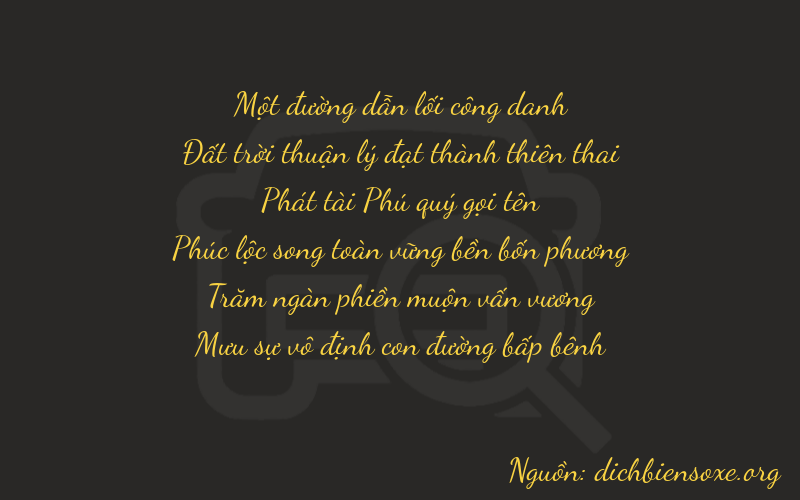 Thơ dịch biển số xe 16850