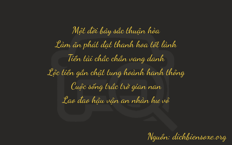 Thơ dịch biển số xe 16853