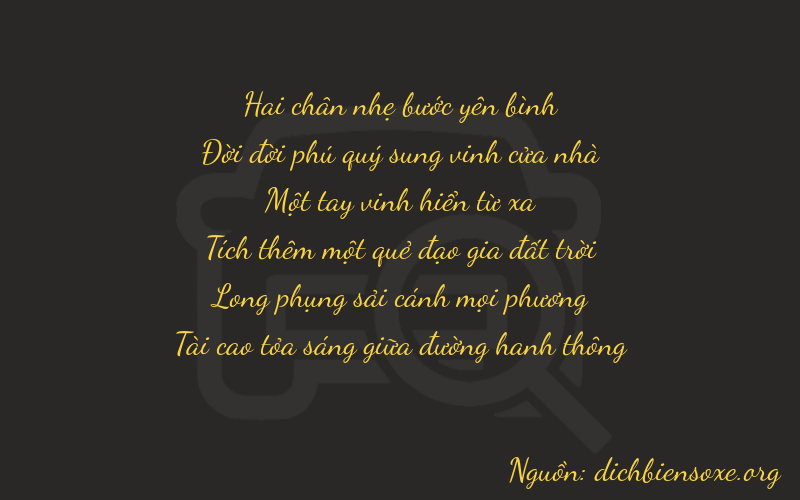 Thơ dịch biển số xe 21173