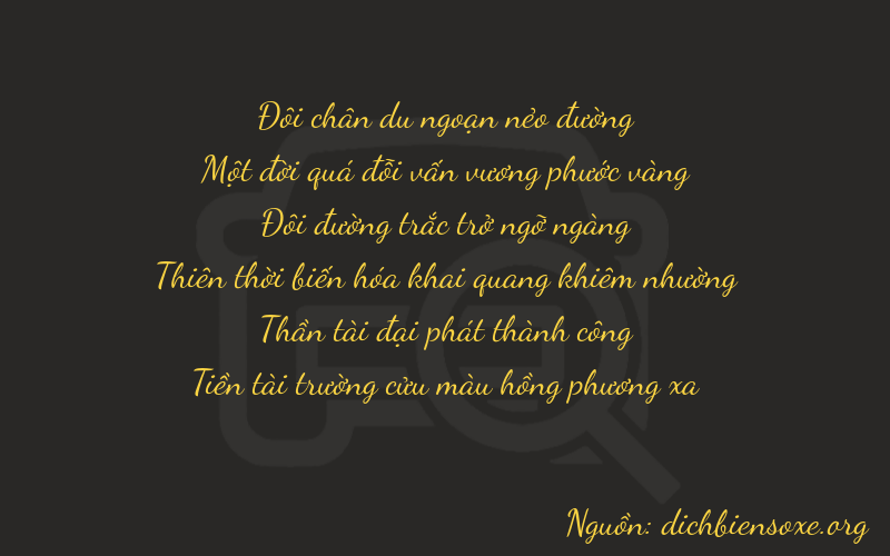 Thơ dịch biển số xe 21269