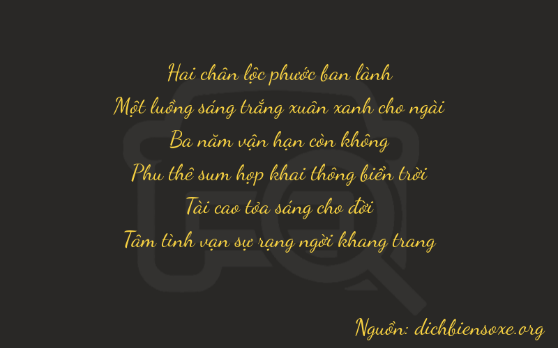 Thơ dịch biển số xe 21334