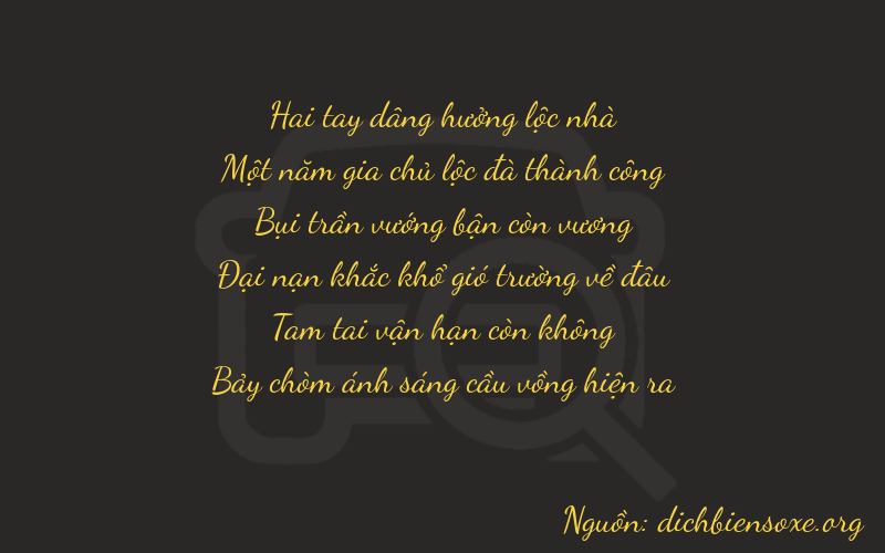 Thơ dịch biển số xe 21337