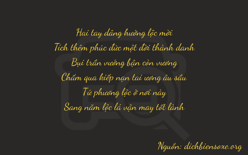 Thơ dịch biển số xe 21345