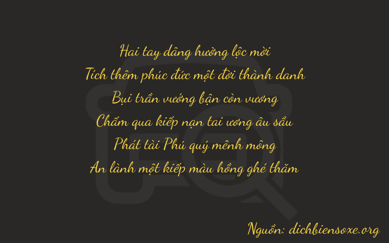 Thơ dịch biển số xe 21381