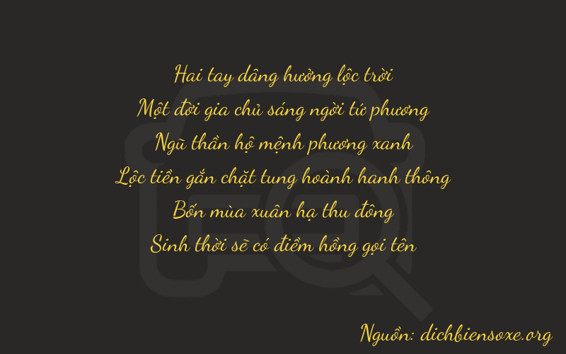 Thơ dịch biển số xe 21545