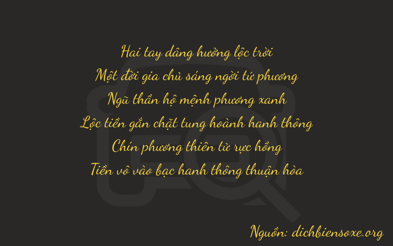 Thơ dịch biển số xe 21590