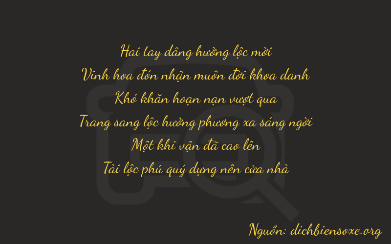 Thơ dịch biển số xe 22012