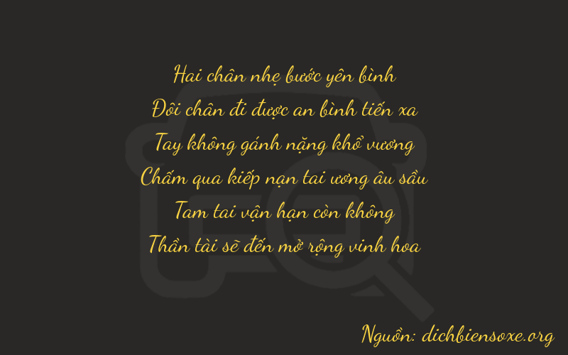 Thơ dịch biển số xe 22038
