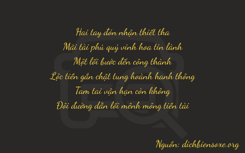 Thơ dịch biển số xe 22132