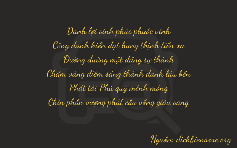 Thơ dịch biển số xe 22189