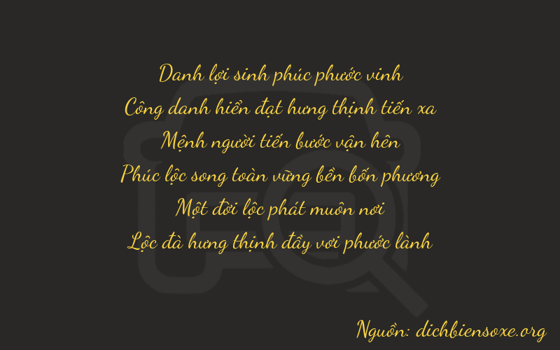 Thơ dịch biển số xe 22216