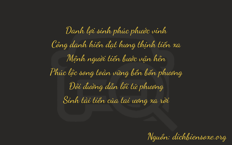 Thơ dịch biển số xe 22225