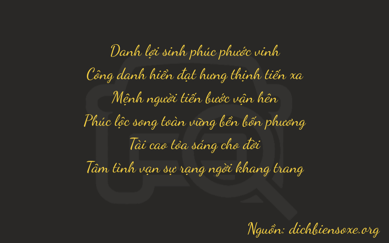 Thơ dịch biển số xe 22234