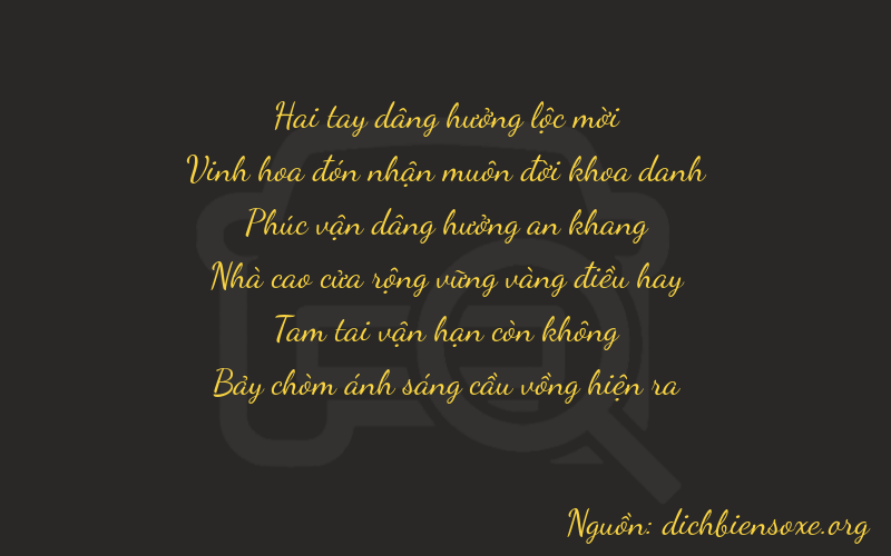 Thơ dịch biển số xe 22237
