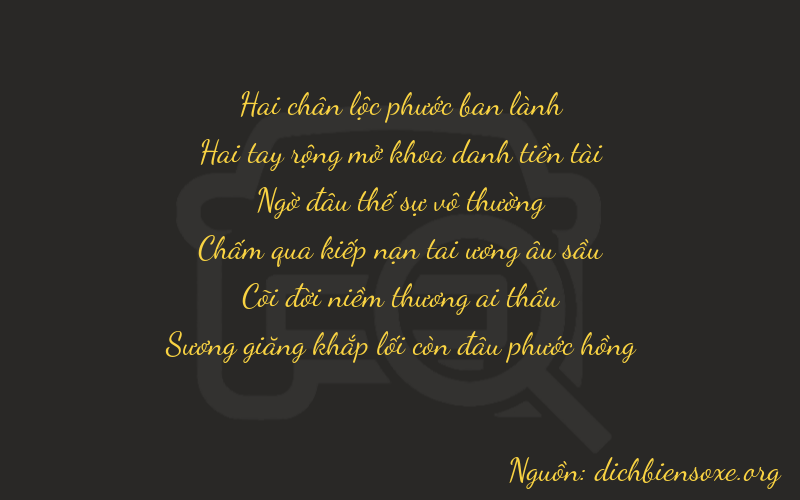 Thơ dịch biển số xe 22244