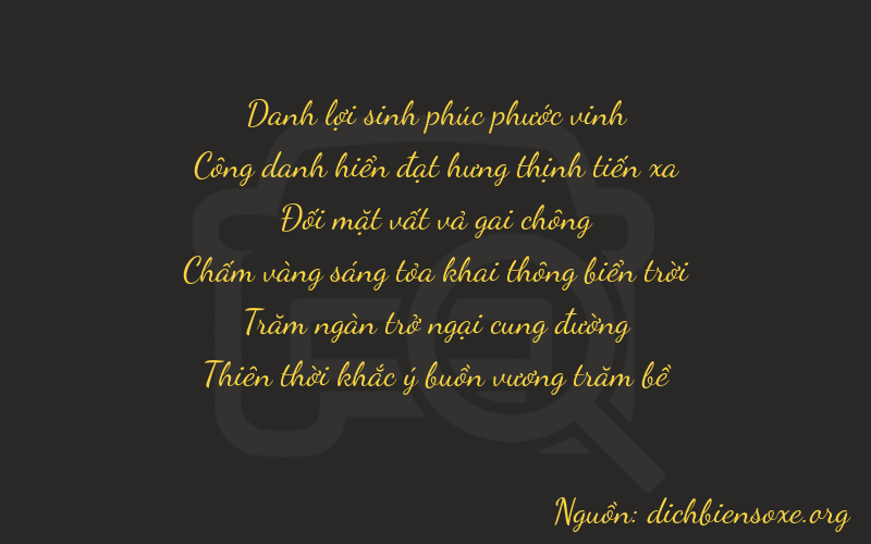 Thơ dịch biển số xe 22279