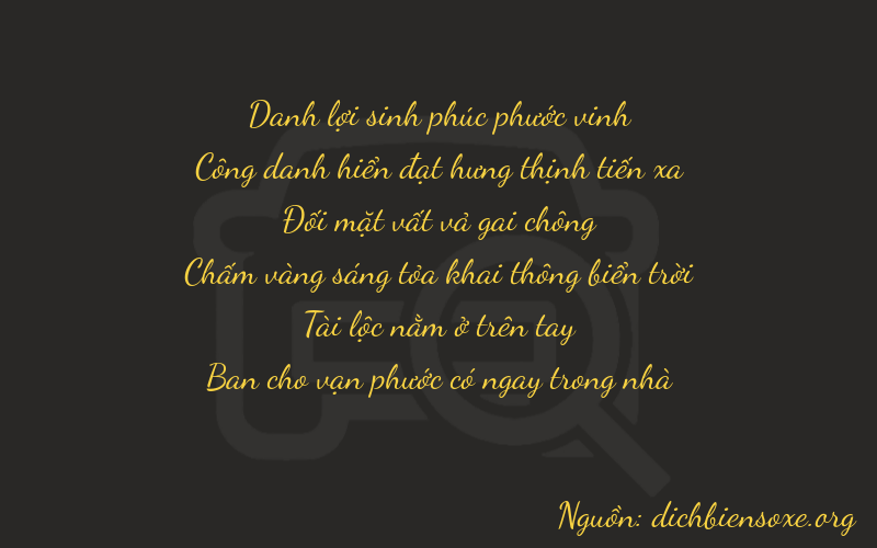 Thơ dịch biển số xe 22288