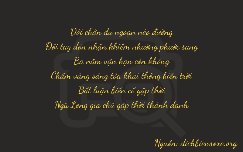 Thơ dịch biển số xe 22305