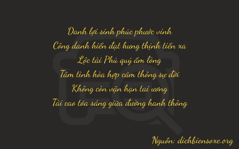 Thơ dịch biển số xe 22603