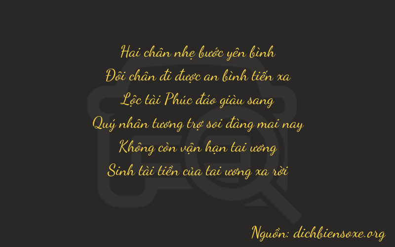 Thơ dịch biển số xe 22605