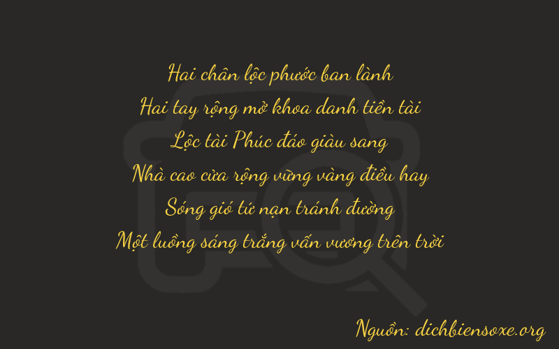 Thơ dịch biển số xe 22631