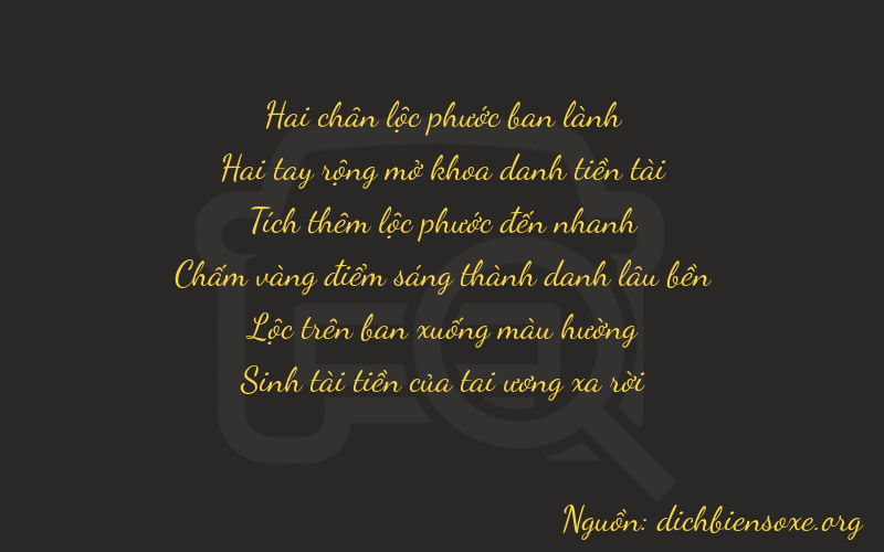 Thơ dịch biển số xe 22685