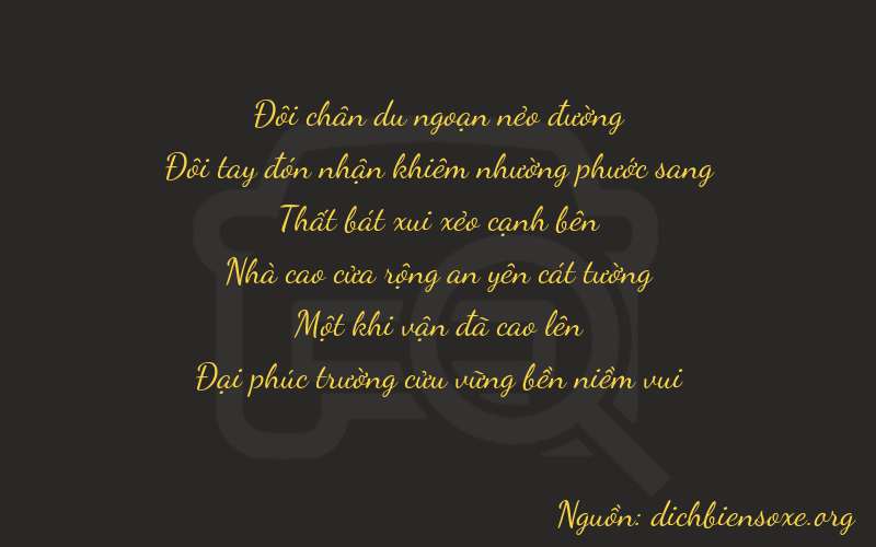 Thơ dịch biển số xe 22719