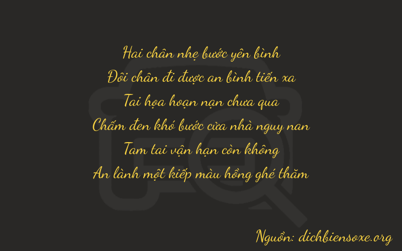 Thơ dịch biển số xe 22731