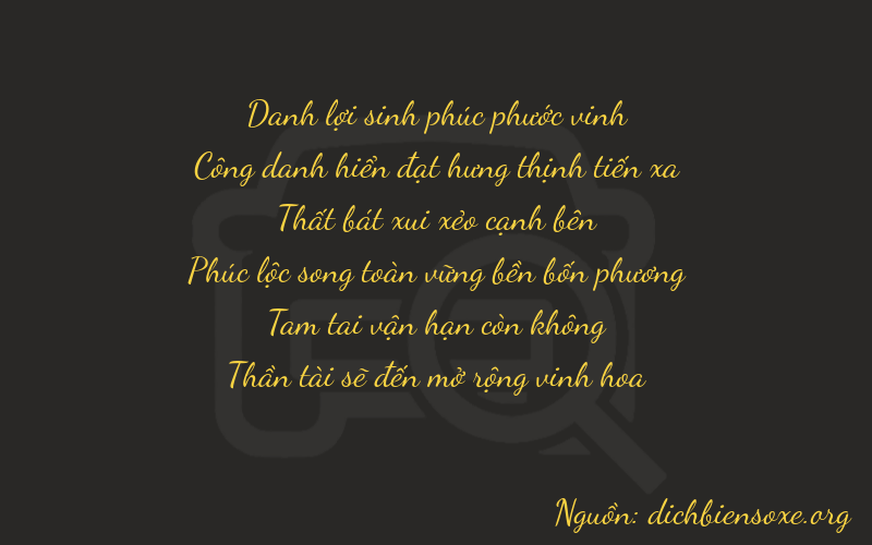 Thơ dịch biển số xe 22738
