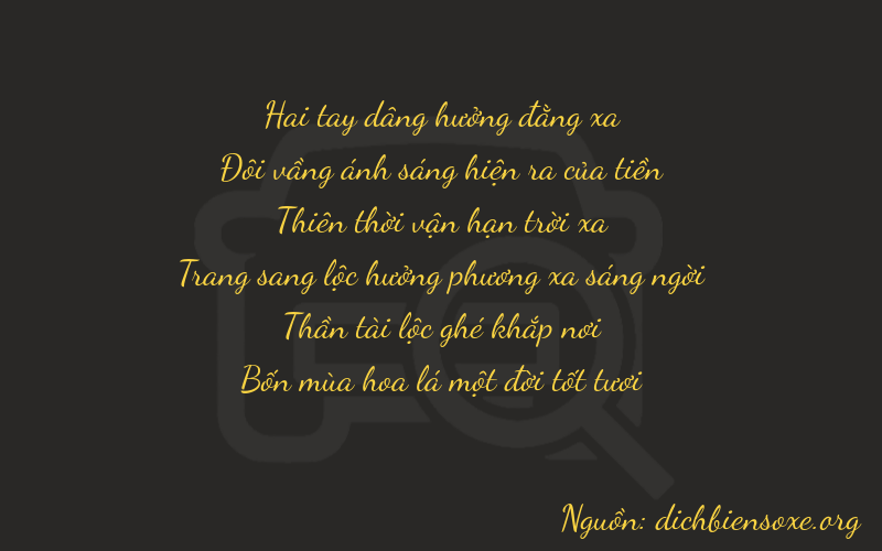 Thơ dịch biển số xe 22761