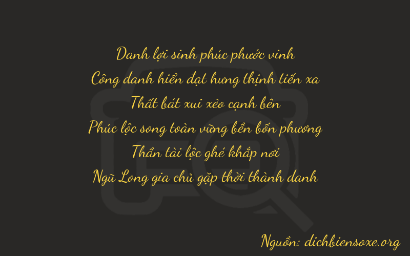 Thơ dịch biển số xe 22765