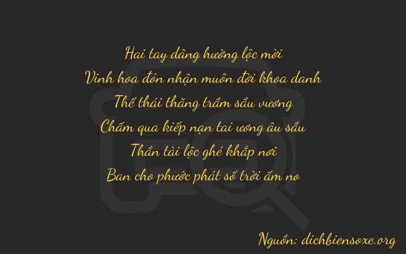 Thơ dịch biển số xe 22768